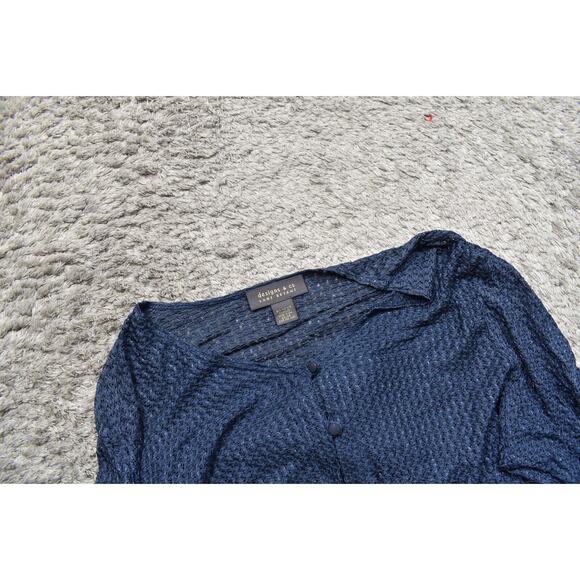 Lane Bryant Blue Cardigan Plus Size 22/24 Acetate 3 Button Front Knit Long - Picture 7 of 8